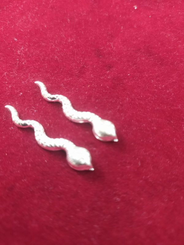 Pure Silver Serpent Snake Sheshnaag Naag Naagin Joda Set for Puja (2) Pure Silver Serpent Snake Sheshnaag Naag Naagin Joda Set for Puja